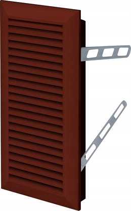 Изображение AWENTA Kratka wentylacyjna Awenta T63BR 110x270mm TUS. brzowa