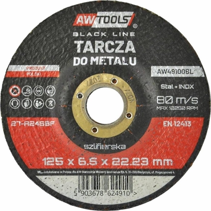 Изображение AWTools AW TARCZA DO METALU SZLIFIERSKA 125*6,5mm BLACK LINE