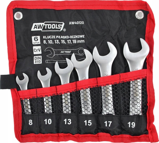 Изображение AWTools AWTOOLS KLUCZ PASKO-OCZKOWY KRÓTKI  KPL. 6szt. /8mm-19mm/ (8,10,13,15,17,19mm)