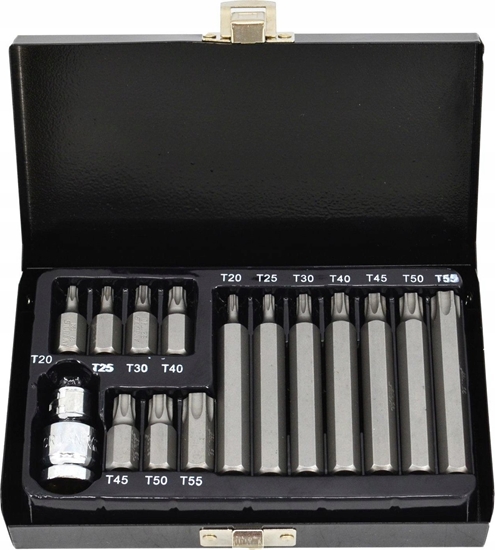 Изображение AWTools AWTOOLS KOCÓWKI TORX 15elem. Z OTWOREM BL AW35117BL