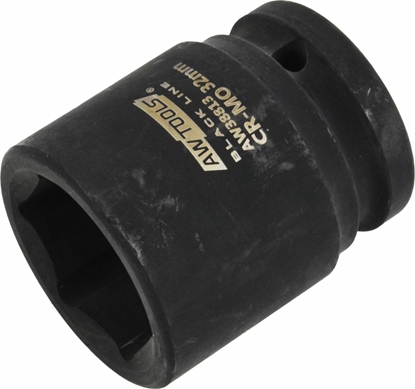 Picture of AWTools AWTOOLS NASADKA UDAROWA SZECIOKTNA 3/4"  KRÓTKA 36 mm BLACK LINE