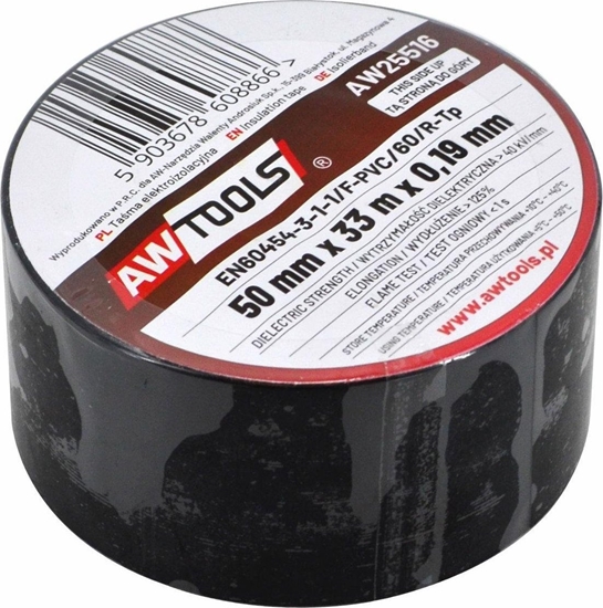 Изображение AWTools AWTOOLS TAMA IZOLACYJNA 50mm x 33m CZARNA