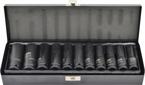 Изображение AWTools AWTOOLS ZESTAW NASADEK UDAROWYCH 1/2" 11cz. 10-24mm BLACK LINE