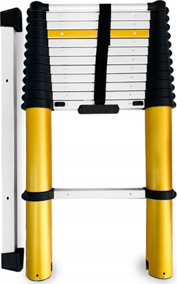 Изображение AWTools DRABEST ALUMINUM TELESCOPIC LADDER 13 steps 3.8 m MAX 150 kg