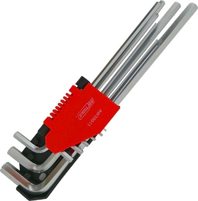 Изображение AWTools klucze imbusowe 9 sztuk, dugie (AW35011)