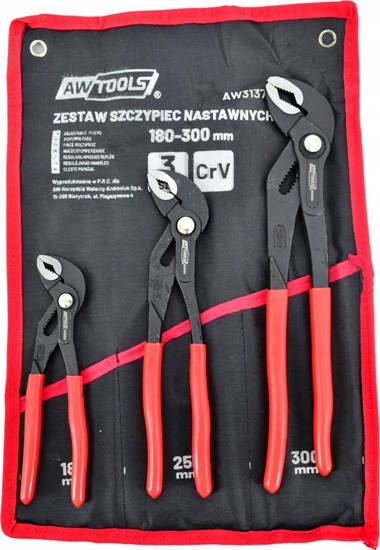 Изображение AWTOOLS ZESTAW SZCZYPIEC NASTAWNYCH 3szt. (7/10/12")