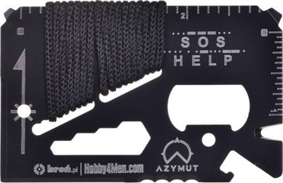 Picture of Azymut Multitool AZYMUT TOOL CARD karta wielofunkcyjna - 13 narzdzi + etui, 85/53 mm (H-O200930TC)