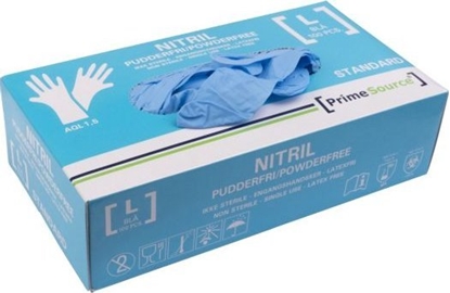 Attēls no BaByliss Handske Engangs Prime Source STANDARD str L uden Pudder Nitril AQL 1.5 Blå,100 stk/pk
