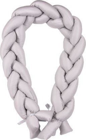 Picture of BabyMatex Ochraniacz do óeczka Warkocz satynowy 200cm Szary Babymatex