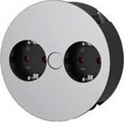 Picture of Bachmann TWIST 2x earthing contact, wire end ferrules, earthing contact mounting plug, chrome, 2 m