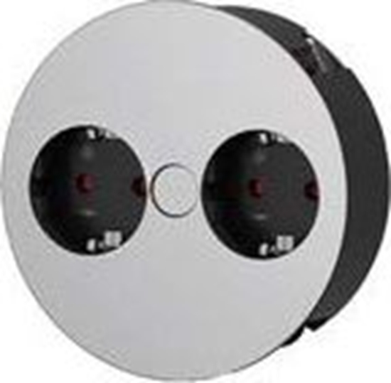 Picture of Bachmann TWIST 2x earthing contact, wire end ferrules, earthing contact mounting plug, chrome, 2 m