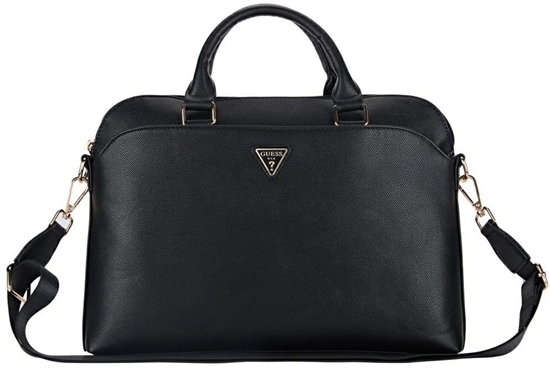 Picture of Guess PU Grained Triangle Logo Computer Bag for 15"