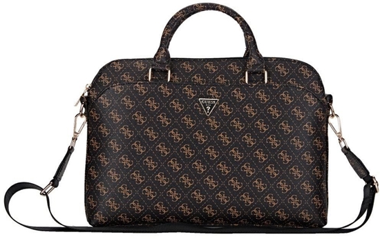 Picture of Bag Guess New 4G Zipper Pocket Triangle Logo 15" black