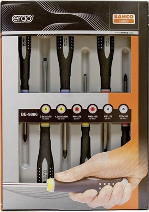 Изображение Skrūvgriežu komplekts Bahco BE-9886; PH/PZ/SL; 6 gab.