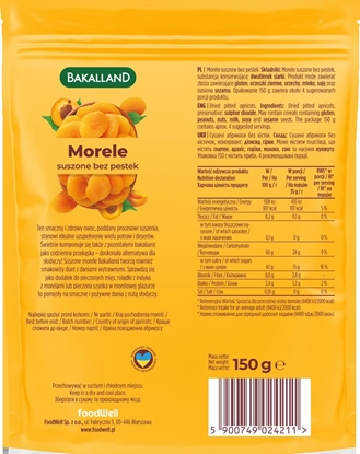 Picture of bakalland Morele suszone cae owoce, Bakalland, 150g