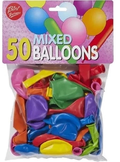 Picture of Balloner ass. 50stk/pak runde og lange - (50 stk.)