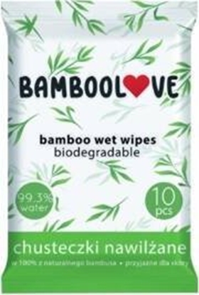 Attēls no Bamboolove Chusteczki nawilane w 100% z bambusa woda  99,3 % do torebki BambooLove
