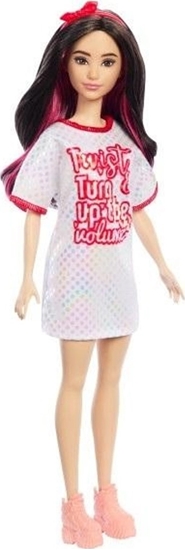 Изображение Barbie Doll Mattel Barbie Fashionistas Doll #214 with Polka Dot Dress (HRH12)