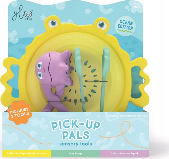 Изображение Barbie Glo Pals, Zestaw zabawek Glo Pals 5w1 rozwijajcych motoryk ma, 3 zabawki