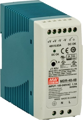 Attēls no Barox PS-DIN-AC/48/120 adapter zasilajcy/ inwentor Wewntrzna 120 W Niebieski, Szary