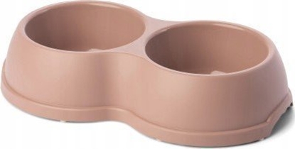 Изображение Barry King Miska plastikowa podwójna dla psów i kotów M, 0,5L, beowa, 26x15cm,