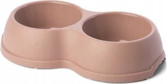 Изображение Barry King Miska plastikowa podwójna dla psów i kotów M, 0,5L, beowa, 26x15cm,