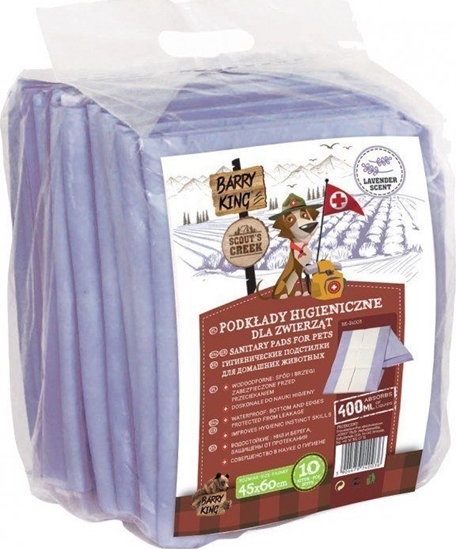 Изображение Barry King Podkady higieniczne o zapachu lawendy, fioletowe, 45x60cm, 10szt/op.