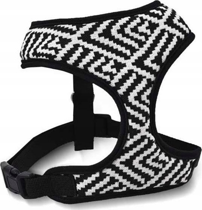 Изображение Barry King Szelki dla psa, z wytrzymaej tkaniny, wzór aztecki, biao-czarne paski, max. Obw. Szyi 47cm, obw. Klatki 58-78cm