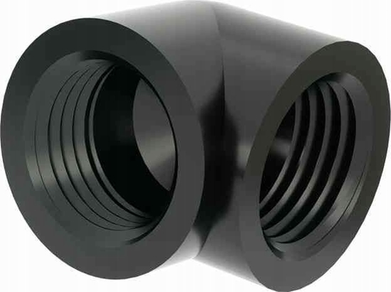 Picture of Barrow Barrow Adapter 90 Grad G1/4 Zoll IG auf G1/4 Zoll IG - schwarz