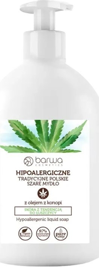 Picture of Barwa BARWA Hipoalergiczna Mydo w pynie tradycyjne polskie szare - z olejem z konopi 500ml