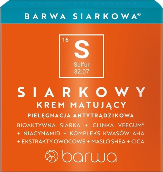 Picture of Barwa Siarkowa krem matujcy do twarzy 50ml