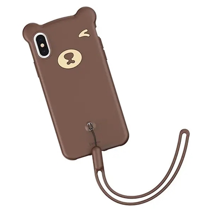 Изображение Baseus Bear Silicone case with strap for iPhone Xs Max