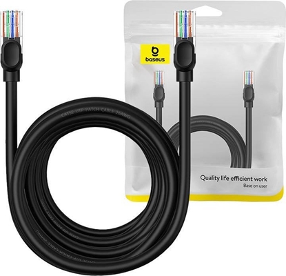 Attēls no Baseus Kabel sieciowy Baseus Ethernet CAT5, 8m (czarny)