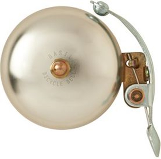 Изображение Basil Dzwonek rowerowy PORTLAND BELL BRASS 55mm, klasyczny, alu natural (BAS-50421)