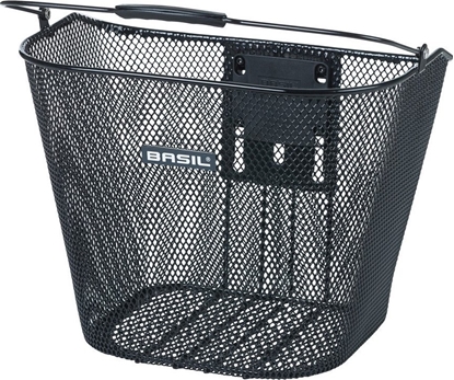 Attēls no Basil Kosz na kierownic BASIL BREMEN KF + Basil Ahead-Stemholder KF stalowy czarny (NEW 2024)