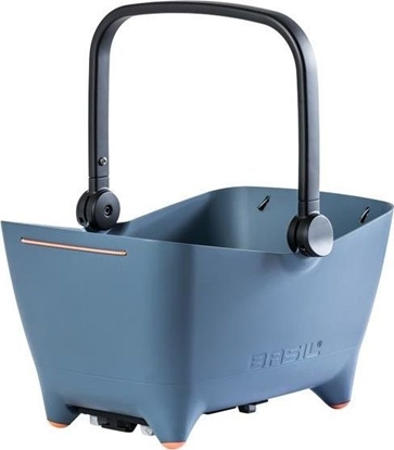 Attēls no Basil Kosz na tylny baganik BASIL BUDDY dla zwierzt MIK + MIK Adapter Plate + MIK Carrier Plate, trway higieniczny plastik, wycióka, faded denim (NEW)