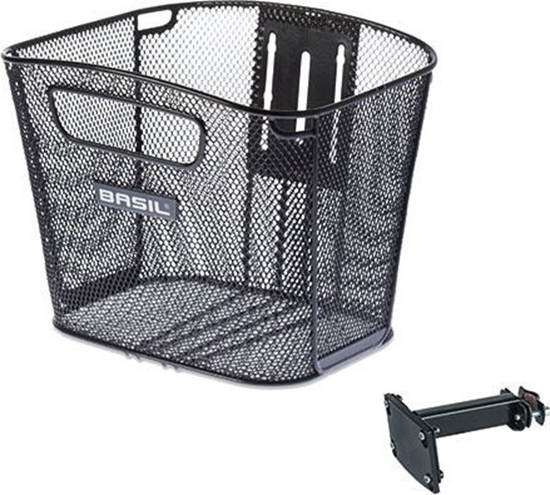 Picture of Basil Kosz przedni na kierownic BASIL BOLD + FIXED MOUNTED STEMHOLDER nieodpinany stalowy czarny (NEW 2024)