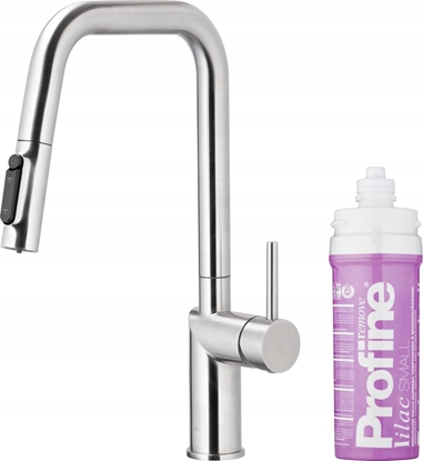 Изображение Bateria kuchenna KFA DUERO PURE STYLE PULL-OUT BATERIA KUCHENNA Z FUNKCJ FILTRACJI WODY I WYCIGAN WYLEWK + ZESTAW FILTRUJCY PROFINE LILAC S, INOX