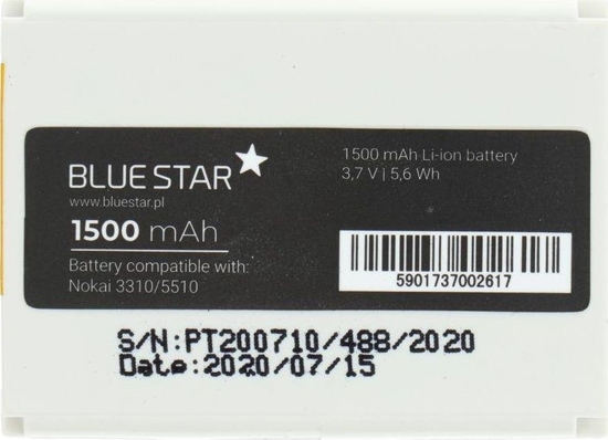 Изображение Bateria Partner Tele.com Bateria do Nokia 3310/5510 1500 mAh Li-Ion Blue Star