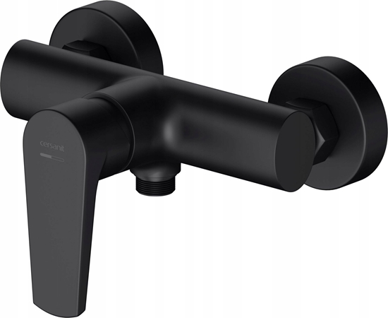 Picture of Bateria prysznicowa Cersanit (baterie prysznicowe) Bateria natryskowa cienna MODUO czarna (S951-577)