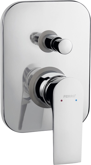 Picture of Bateria prysznicowa Ferro Algeo Square chrom (BAQ7P)