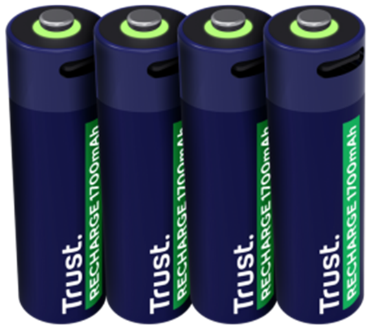 Picture of Baterijas Trust USB-C Rechargeable AA Batteries