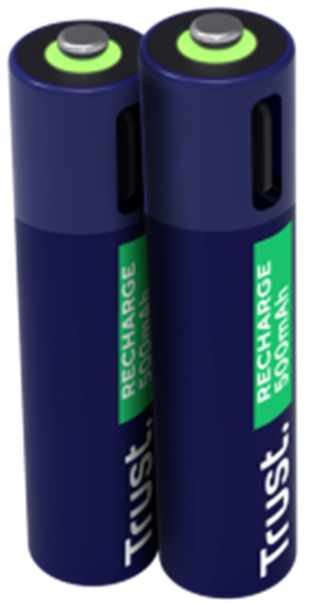 Picture of Baterijas Trust USB-C Rechargeable AAA Batteries 2pack