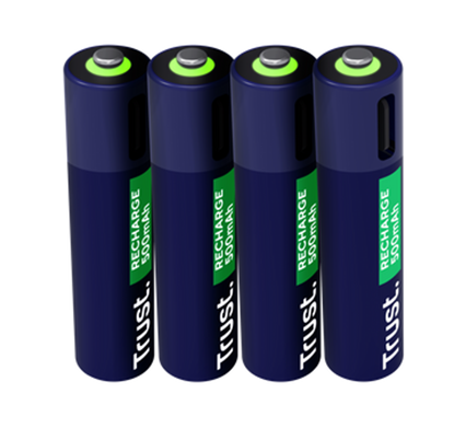 Picture of Baterijas Trust USB-C Rechargeable AAA Batteries 4pack