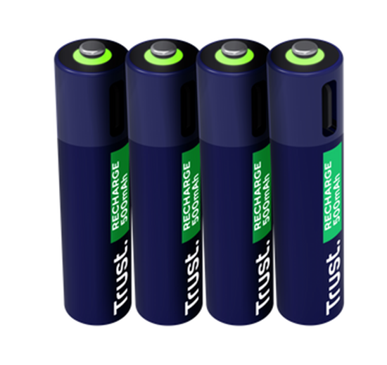 Picture of Baterijas Trust USB-C Rechargeable AAA Batteries 4pack