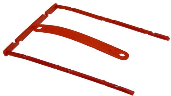 Изображение B-binder rød m/overligger og etiket 100stk/pak - (100 stk.)