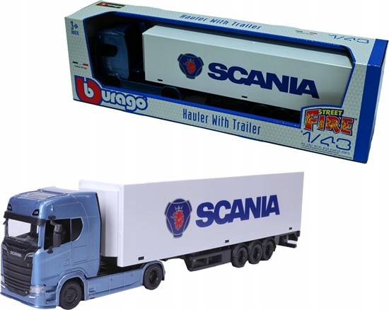 Picture of Bburago BBU 1:43 StreetFire Haulers Trailer Scania 31468S