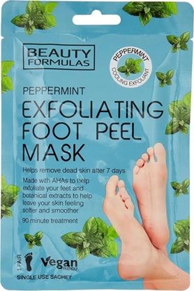 Изображение BEAUTY FORMULAS_Exfoliating Foot Peel Mask zuszczajaca maska do stóp Peppermint 1 para