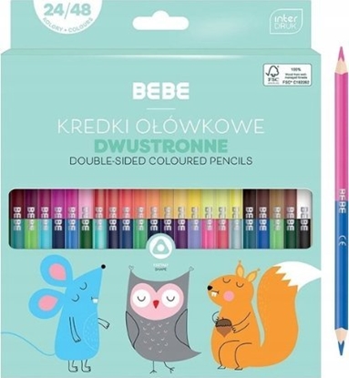 Изображение bebe Kredki oówkowe dwustronne wytrzymae Olo 48 kolorów