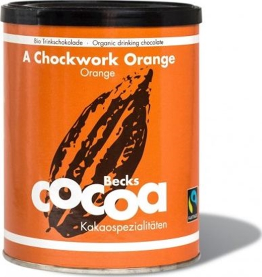 Picture of BECKS COCOA Czekolada do picia pomaraczowo-imbirowa Fair Trade Bezglutenowa BIO 250g - Becks Cocoa